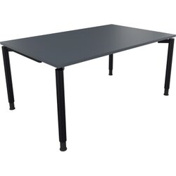 Neutralware 810038882 Schreibtisch 1600x1000x680-820 4Fuß Rund an/Lavagrau