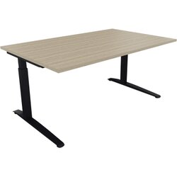 Neutralware 810024471 Schreibtisch 1600x1000x650-850 Kufe Quadrat an/Eiche Natur