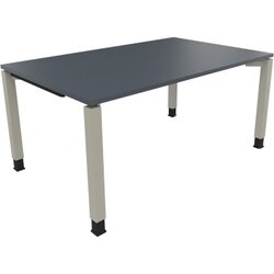 Neutralware 810031782 Schreibtisch 1600x1000x680-820 4Fuß Quadrat si/Lavagrau