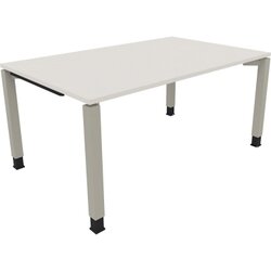 Neutralware 810031701 Schreibtisch 1600x1000x680-820 4Fuß Quadrat si/Weiß