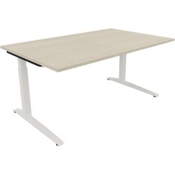 Neutralware 810024672 Schreibtisch 1600x1000x650-850 Kufe Quadrat ws/Akazie hell