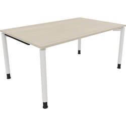 Neutralware 810038972 Schreibtisch 1600x1000x680-820 4Fuß Rund si/Akazie hell
