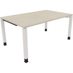 Neutralware 810031872 Schreibtisch 1600x1000x680-820 4Fuß Quadrat ws/Akazie hell