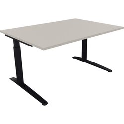 Neutralware 810022981 Schreibtisch 1400x1000x650-850 Kufe Quadrat an/Lichtgrau