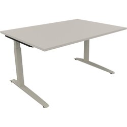 Neutralware 810023081 Schreibtisch 1400x1000x650-850 Kufe Quadrat si/Lichtgrau