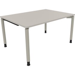 Neutralware 810037481 Schreibtisch 1400x1000x680-820 4Fuß Rund si/Lichtgrau