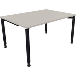 Neutralware 810037381 Schreibtisch 1400x1000x680-820 4Fuß Rund an/Lichtgrau