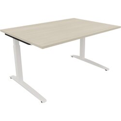 Neutralware 810023172 Schreibtisch 1400x1000x650-850 Kufe Quadrat ws/Akazie hell