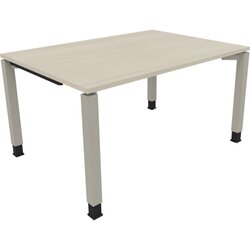 Neutralware 810030272 Schreibtisch 1400x1000x680-820 4Fuß Quadrat si/Akazie hell