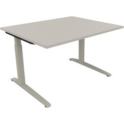 Neutralware 810021581 Schreibtisch 1200x1000x650-850 Kufe Quadrat si/Lichtgrau