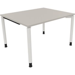 Neutralware 810036081 Schreibtisch 1200x1000x680-820 4Fuß Rund ws/Lichtgrau
