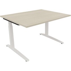 Neutralware 810021672 Schreibtisch 1200x1000x650-850 Kufe Quadrat ws/Akazie hell
