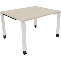 Neutralware 810028872 Schreibtisch 1200x1000x680-820 4Fuß Quadrat ws/Akazie hell
