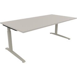 Neutralware 810027281 Schreibtisch 2000x1000x650-850 Kufe Quadrat si/Lichtgrau