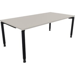 Neutralware 810041881 Schreibtisch 2000x1000x680-820 4Fuß Rund an/Lichtgrau