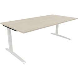 Neutralware 810027372 Schreibtisch 2000x1000x650-850 Kufe Quadrat ws/Akazie hell
