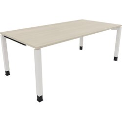 Neutralware 810034572 Schreibtisch 2000x1000x680-820 4Fuß Quadrat ws/Akazie hell