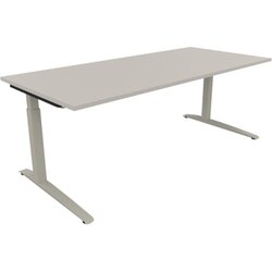 Neutralware 810028481 Schreibtisch 2000x900x650-850 Kufe Quadrat si/Lichtgrau