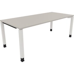 Neutralware 810035781 Schreibtisch 2000x900x680-820 4Fuß Quadrat ws/Lichtgrau
