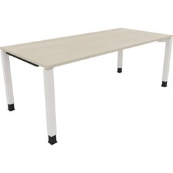 Neutralware 810035772 Schreibtisch 2000x900x680-820 4Fuß Quadrat ws/Akazie hell