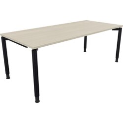 Neutralware 810043072 Schreibtisch 2000x900x680-820 4Fuß Rund an/Akazie hell