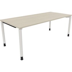 Neutralware 810043272 Schreibtisch 2000x900x680-820 4Fuß Rund ws/Akazie hell