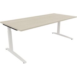 Neutralware 810028572 Schreibtisch 2000x900x650-850 Kufe Quadrat ws/Akazie hell