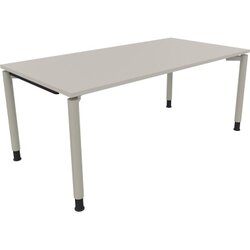 Neutralware 810041681 Schreibtisch 1800x900x680-820 4Fuß Rund si/Lichtgrau