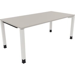 Neutralware 810034281 Schreibtisch 1800x900x680-820 4Fuß Quadrat ws/Lichtgrau