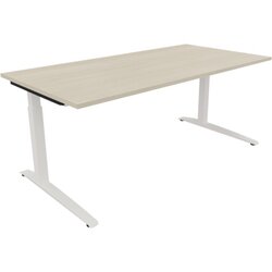 Neutralware 810027072 Schreibtisch 1800x900x650-850 Kufe Quadrat ws/Akazie hell