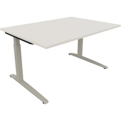 Neutralware 810023001 Schreibtisch 1400x1000x650-850 Kufe Quadrat si/Weiß