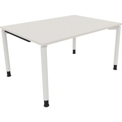 Neutralware 810037501 Schreibtisch 1400x1000x680-820 4Fuß Rund ws/Weiß