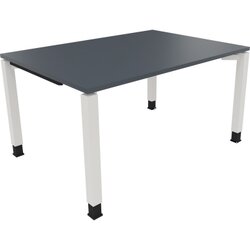 Neutralware 810030382 Schreibtisch 1400x1000x680-820 4Fuß Quadrat ws/Lavagrau
