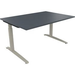 Neutralware 810023082 Schreibtisch 1400x1000x650-850 Kufe Quadrat si/Lavagrau