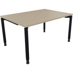 Neutralware 810037371 Schreibtisch 1400x1000x680-820 4Fuß Rund an/Eiche Natur