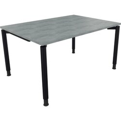 Neutralware 810037383 Schreibtisch 1400x1000x680-820 4Fuß Rund an/Beton hell