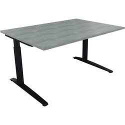 Neutralware 810022983 Schreibtisch 1400x1000x650-850 Kufe Quadrat an/Beton hell