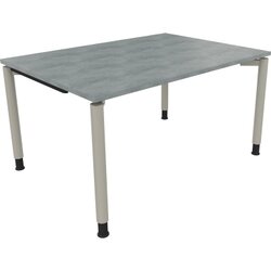 Neutralware 810037483 Schreibtisch 1400x1000x680-820 4Fuß Rund si/Beton hell