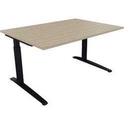 Neutralware 810022971 Schreibtisch 1400x1000x650-850 Kufe Quadrat an/Eiche Natur