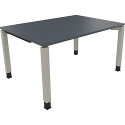 Neutralware 810030282 Schreibtisch 1400x1000x680-820 4Fuß Quadrat si/Lavagrau