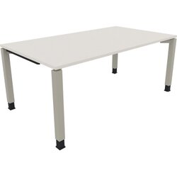 Neutralware 810030201 Schreibtisch 1400x1000x680-820 4Fuß Quadrat si/Weiß