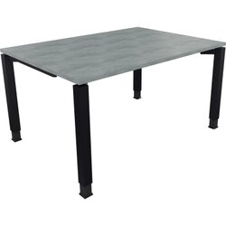 Neutralware 810030183 Schreibtisch 1400x1000x680-820 4Fuß Quadrat an/Beton hell