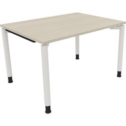 Neutralware 810037272 Schreibtisch 1200x900x680-820 4Fuß Rund ws/Akazie hell