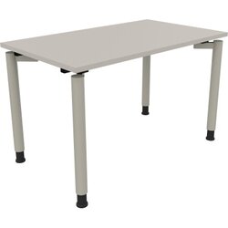 Neutralware 810036581 Schreibtisch 1200x700x680-820 4Fuß Rund si/Lichtgrau