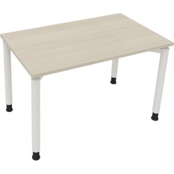 Neutralware 810036672 Schreibtisch 1200x700x680-820 4Fuß Rund ws/Akazie hell