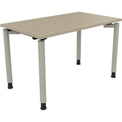 Neutralware 810036571 Schreibtisch 1200x700x680-820 4Fuß Rund si/Eiche Natur