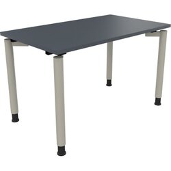 Neutralware 810036582 Schreibtisch 1200x700x680-820 4Fuß Rund si/Lavagrau