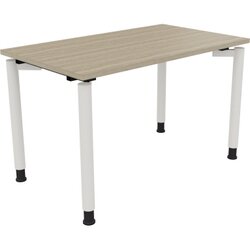 Neutralware 810036671 Schreibtisch 1200x700x680-820 4Fuß Rund ws/Eiche Natur