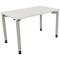 Neutralware 810036501 Schreibtisch 1200x700x680-820 4Fuß Rund si/Weiß