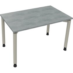 Neutralware 810036583 Schreibtisch 1200x700x680-820 4Fuß Rund si/Beton hell